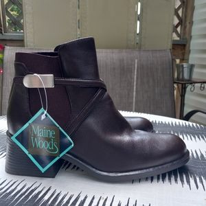 Brown ankle boots Maine Woods Wayne Booties NWT